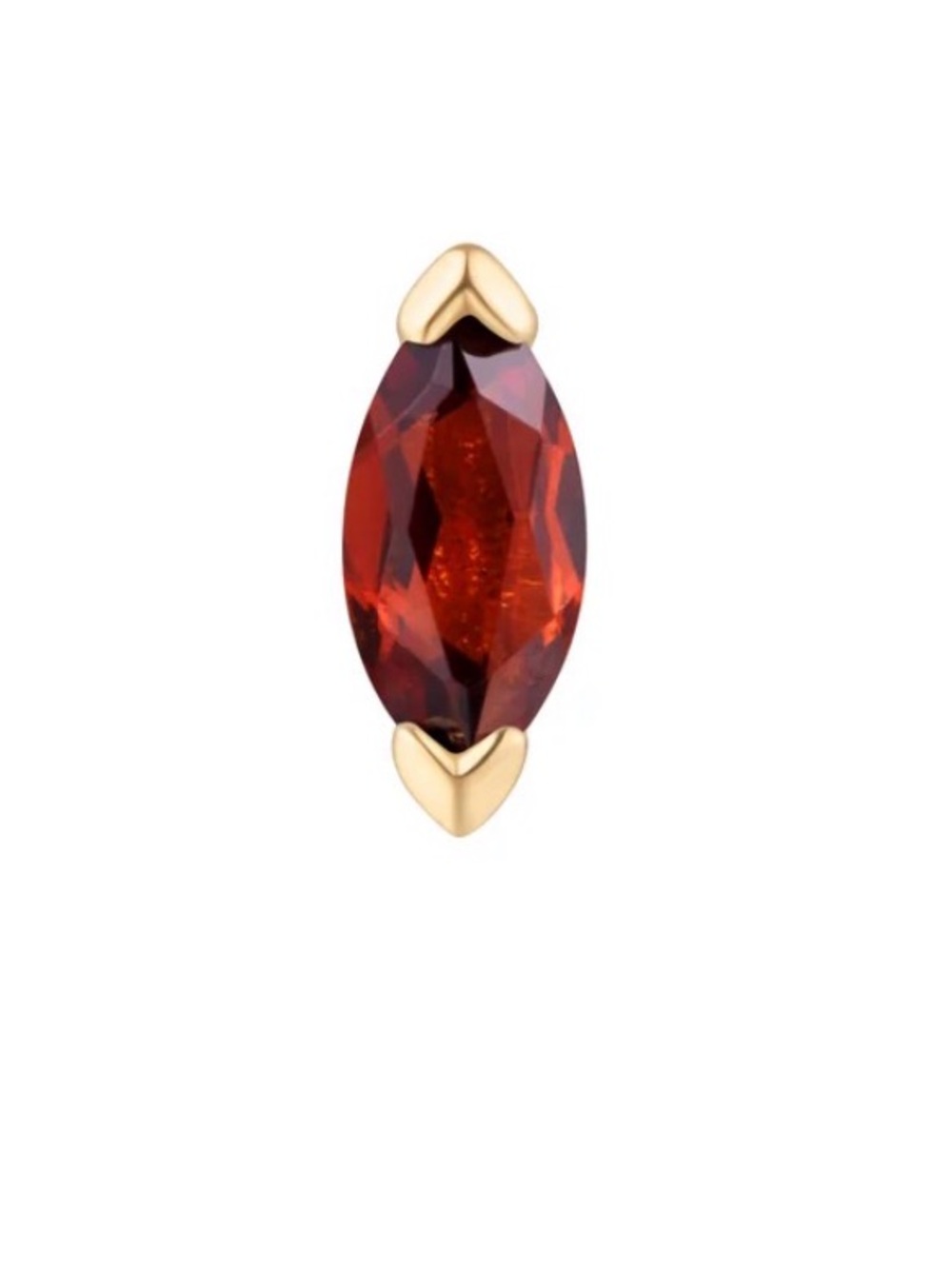 Buddha Jewelry garnet Zuri threadless end yellow gold
